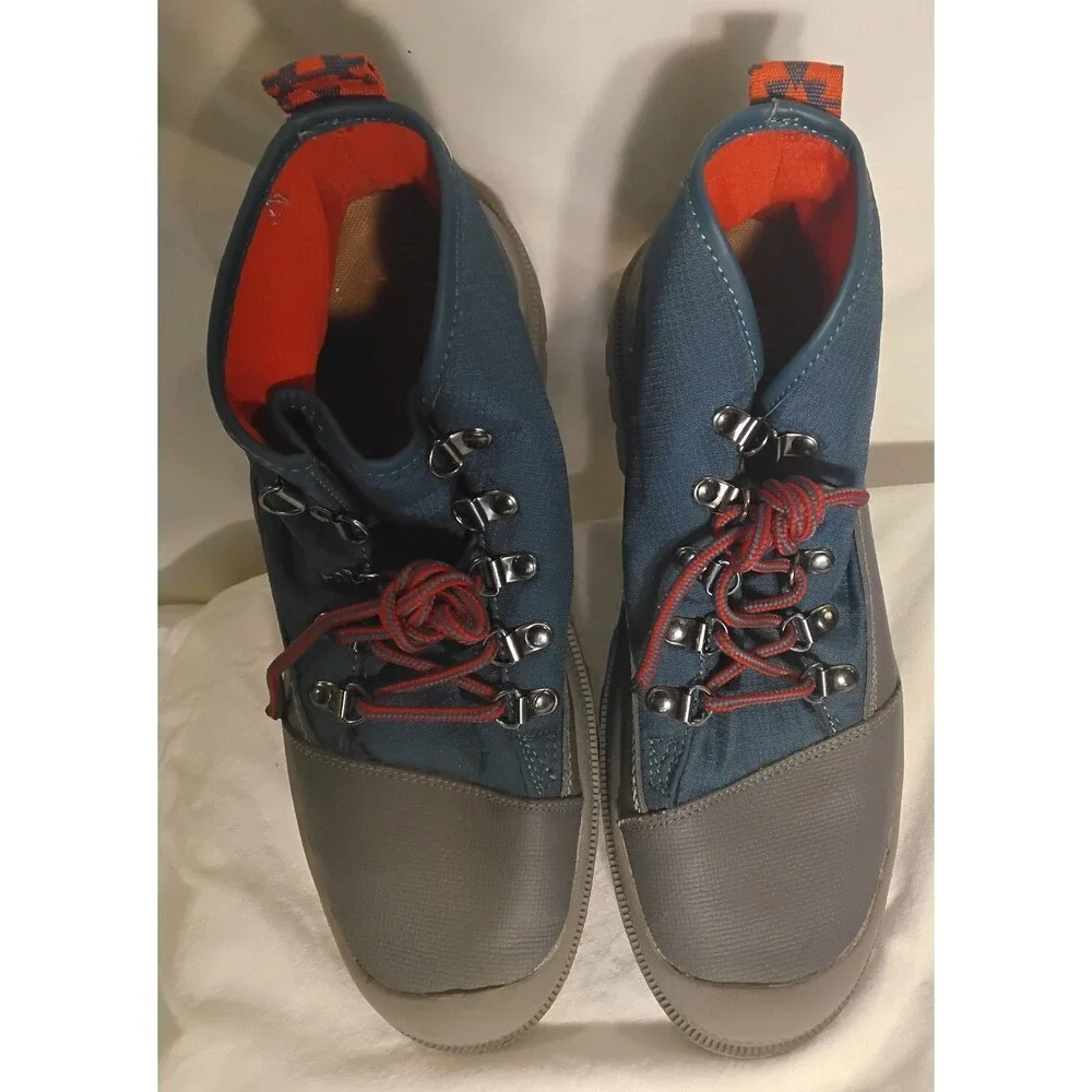 TOMS Cordova Boots Castlerock Gray Legion Blue Ripstop Men’s 9 Excellent